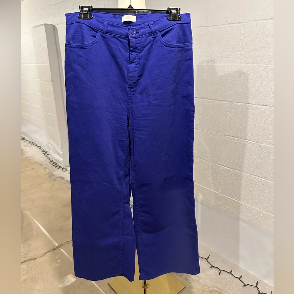 Lapointe Indigo Wide Leg High Waisted Jeans